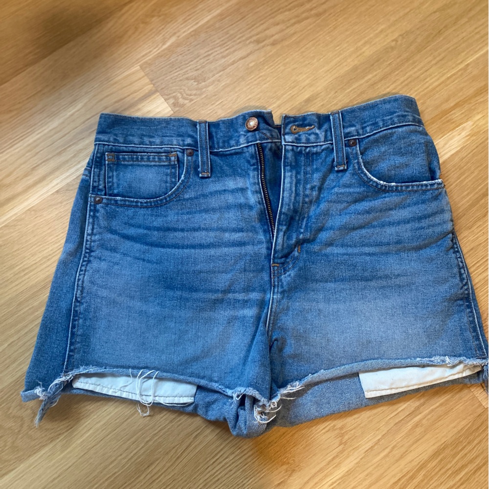 Madewell high waisted jean shorts